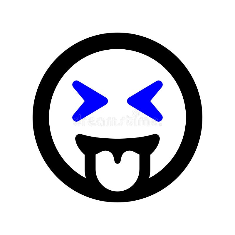 Laugh squint icon stock vector illustration of smile