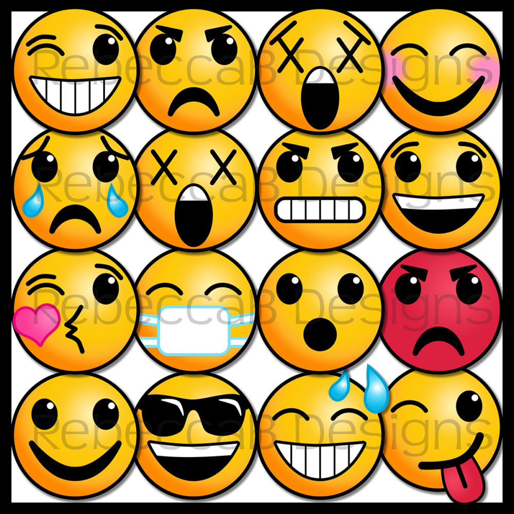 Emoji emotions clip art