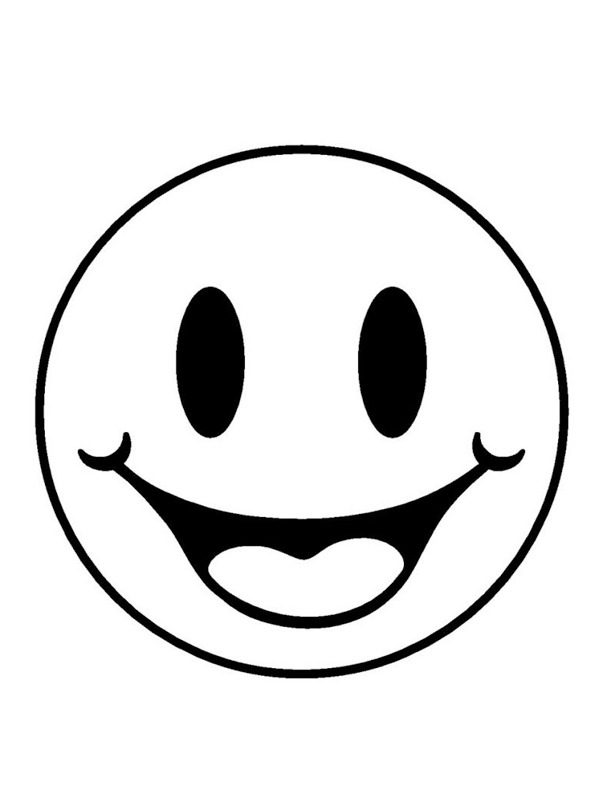 Smiley emoji coloring page