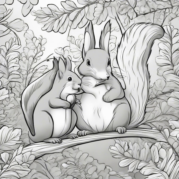 Page squirrel coloring pages images