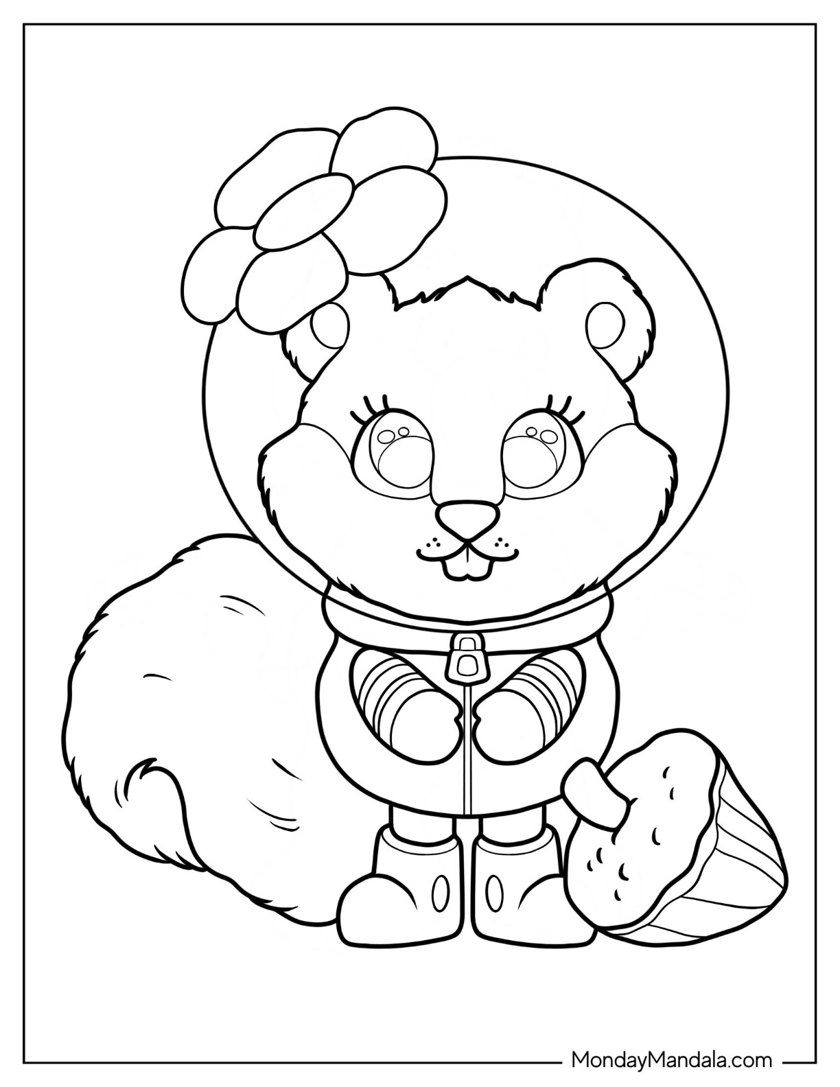 Squirrel coloring pages free pdf printables