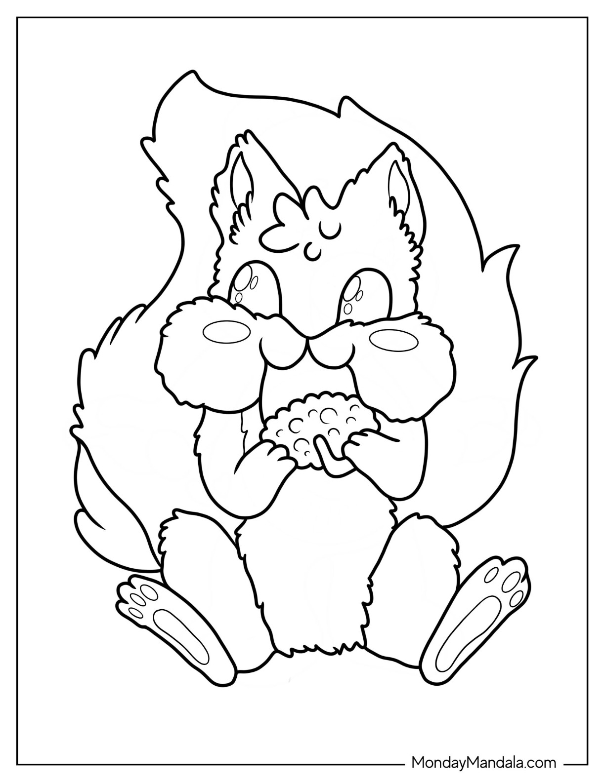 Squirrel coloring pages free pdf printables
