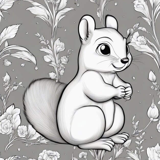 Page cute squirrel coloring page images