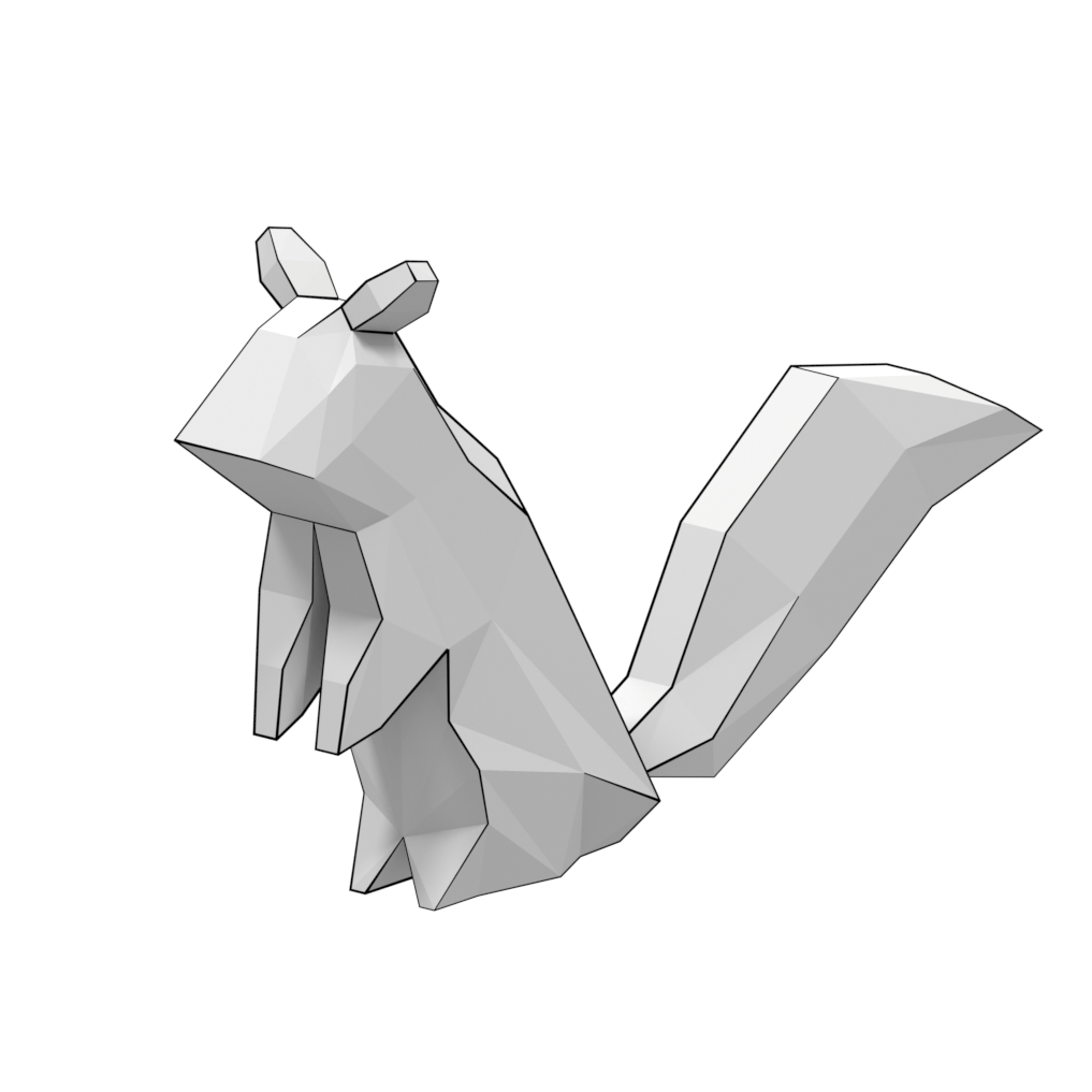 Squirrel d papercraft model free printable papercraft templates