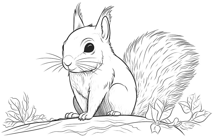 Squirrel coloring pages