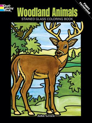 Woodland animals stained glass coloring book dover animal coloring books