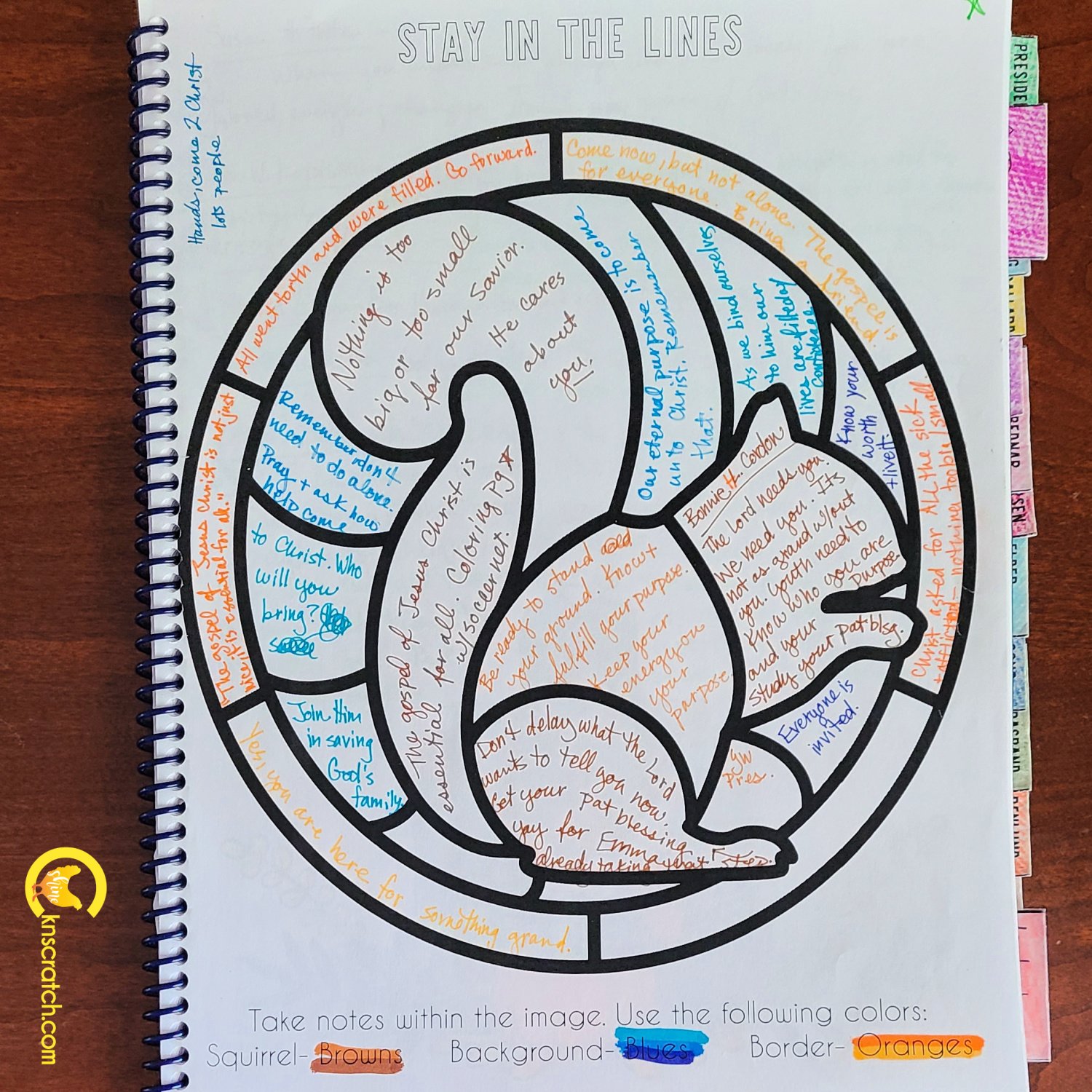 Fall general conference coloring notebook â chicken scratch n sniff