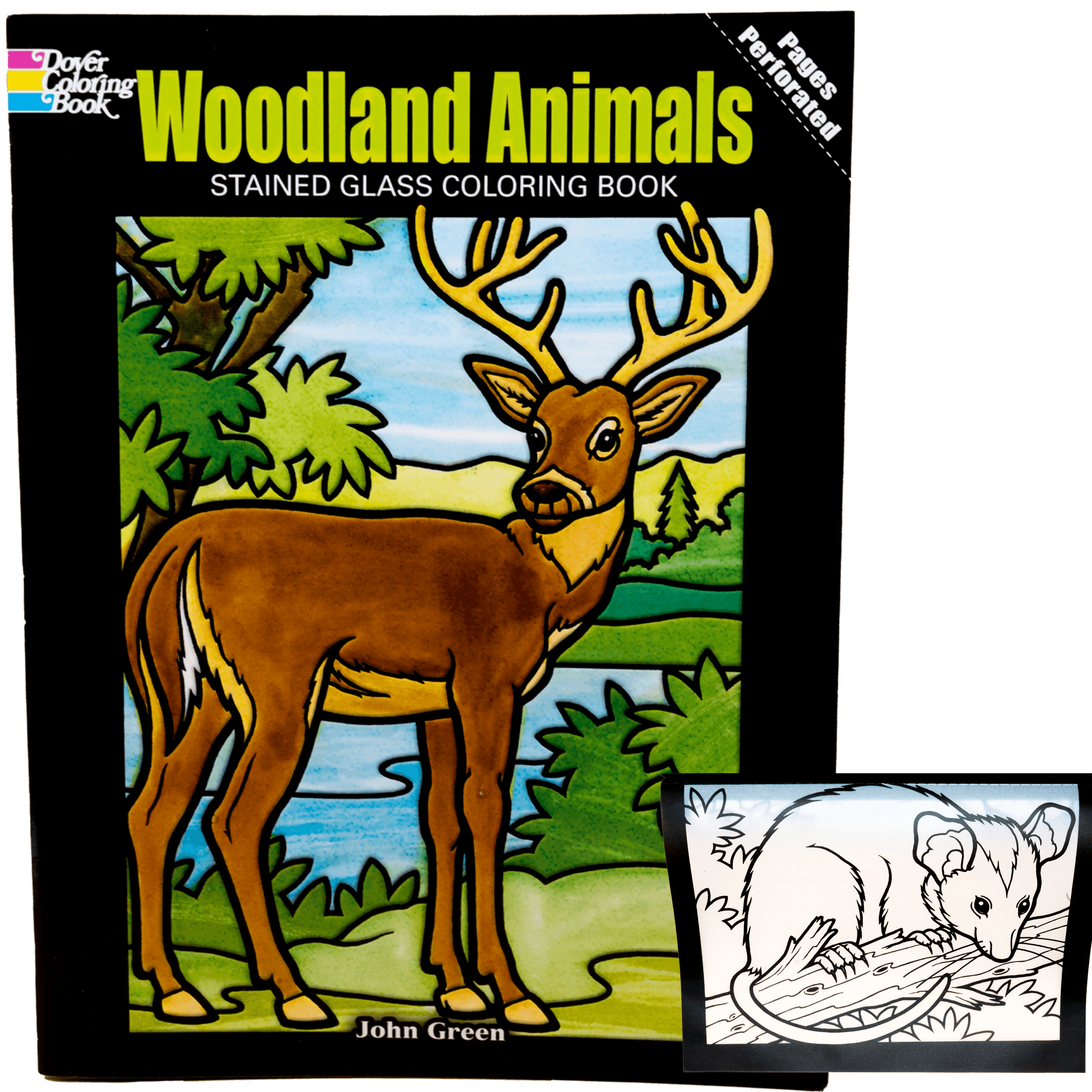 Stained glass coloring books