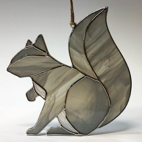 Squirrel suncatcher rockcrest glass