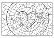 Winter squirrel stained glass coloring page free printable coloring pages