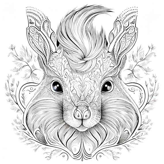 Pack stress relief coloring pages squirrel digital print garden detailed mandala instant download set coloring books for adults instant download