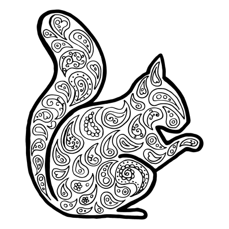 Squirrel coloring pages stock illustrations cliparts and royalty free squirrel coloring pages vectors