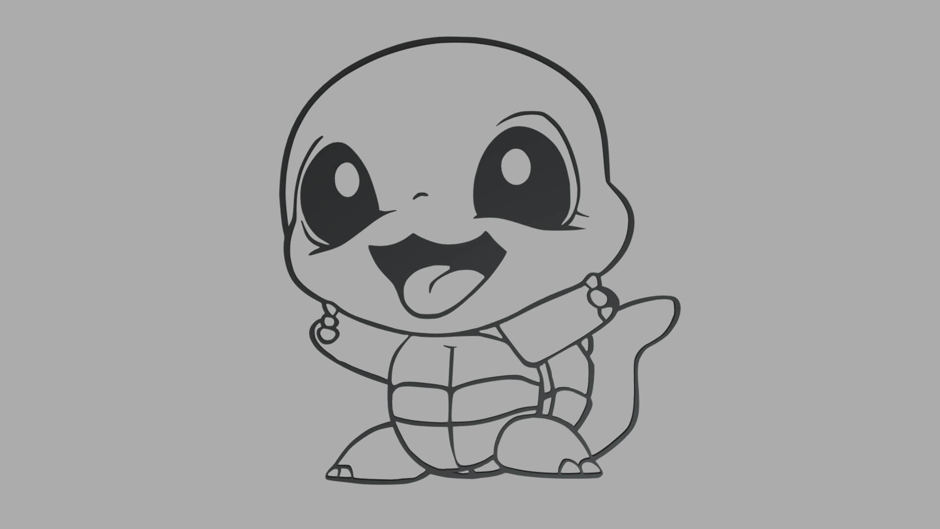 Squirtle wall silhouette