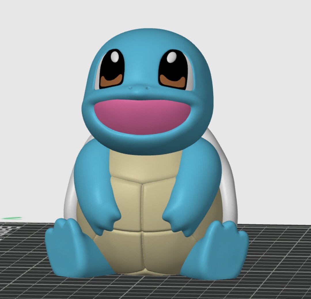 Chibi squirtle d print pokãmon