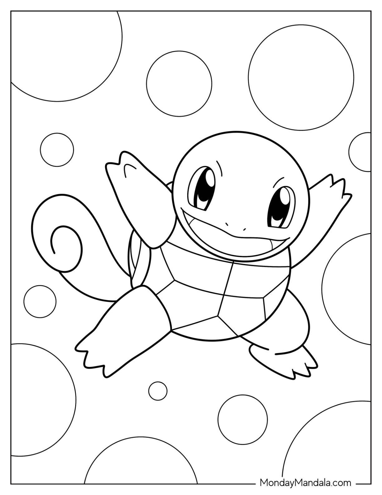 Squirtle coloring pages free pdf printables
