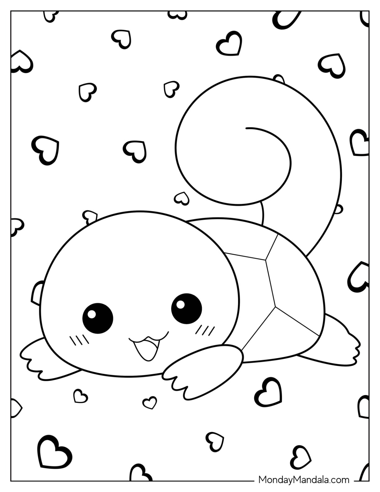Squirtle coloring pages free pdf printables