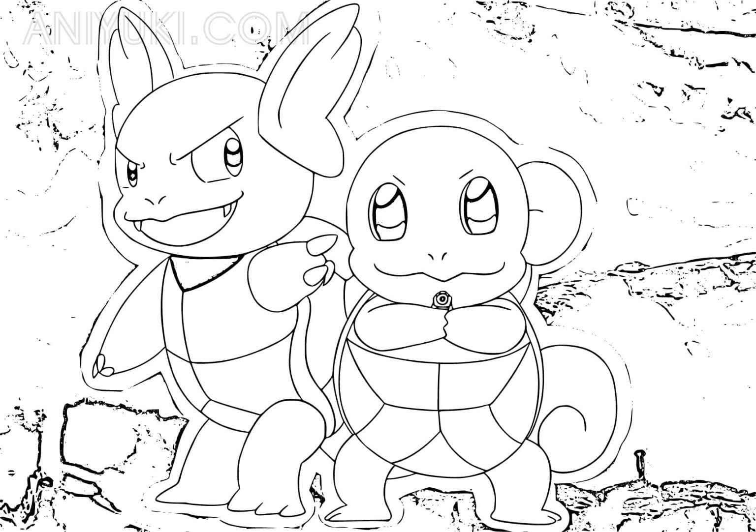Squirtle coloring pages