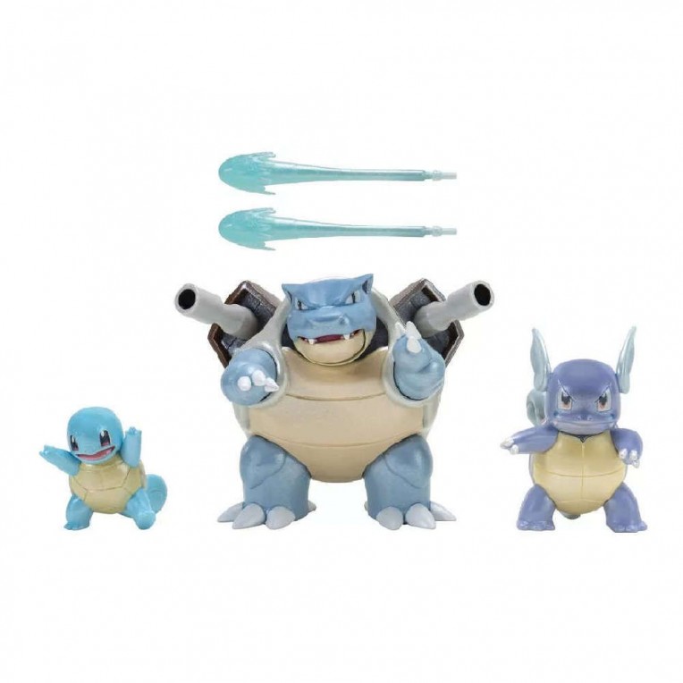 Pokemon evolution battle figures pack squirtle wartortle blastoise pcs jwpkw