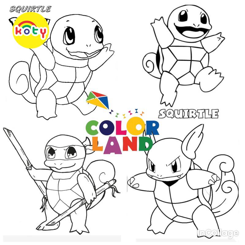 Tranh tã mã u squirtle pokemon