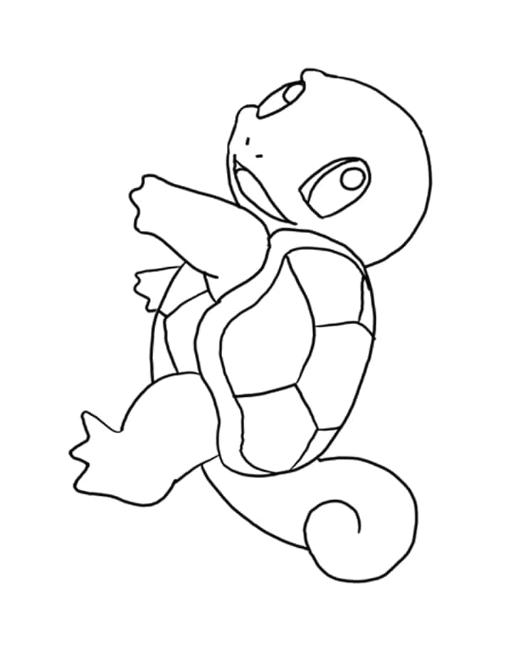 Lovely squirtle coloring page