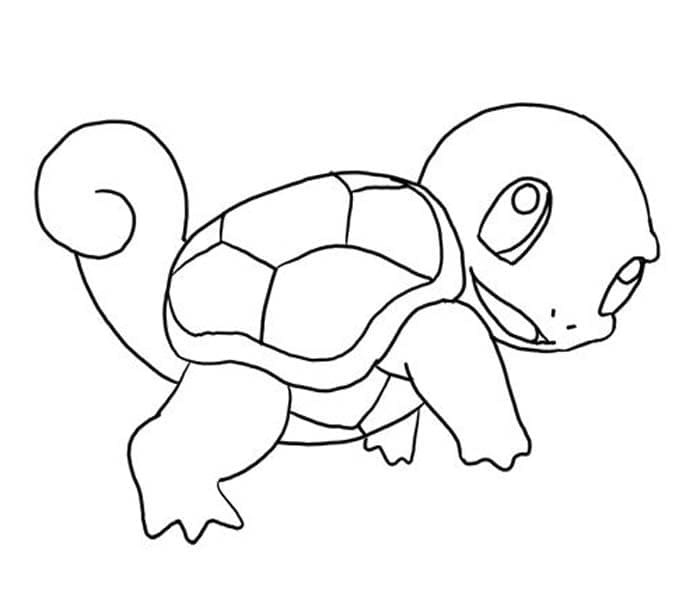 Squirtle pokãmon coloring page