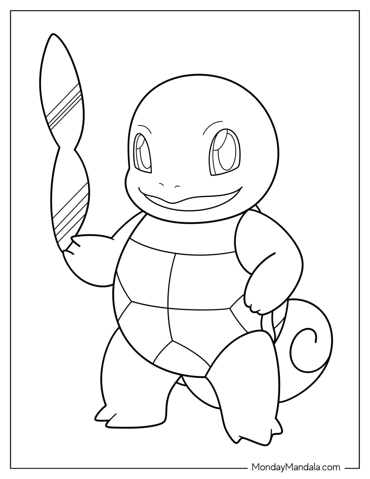 Squirtle coloring pages free pdf printables