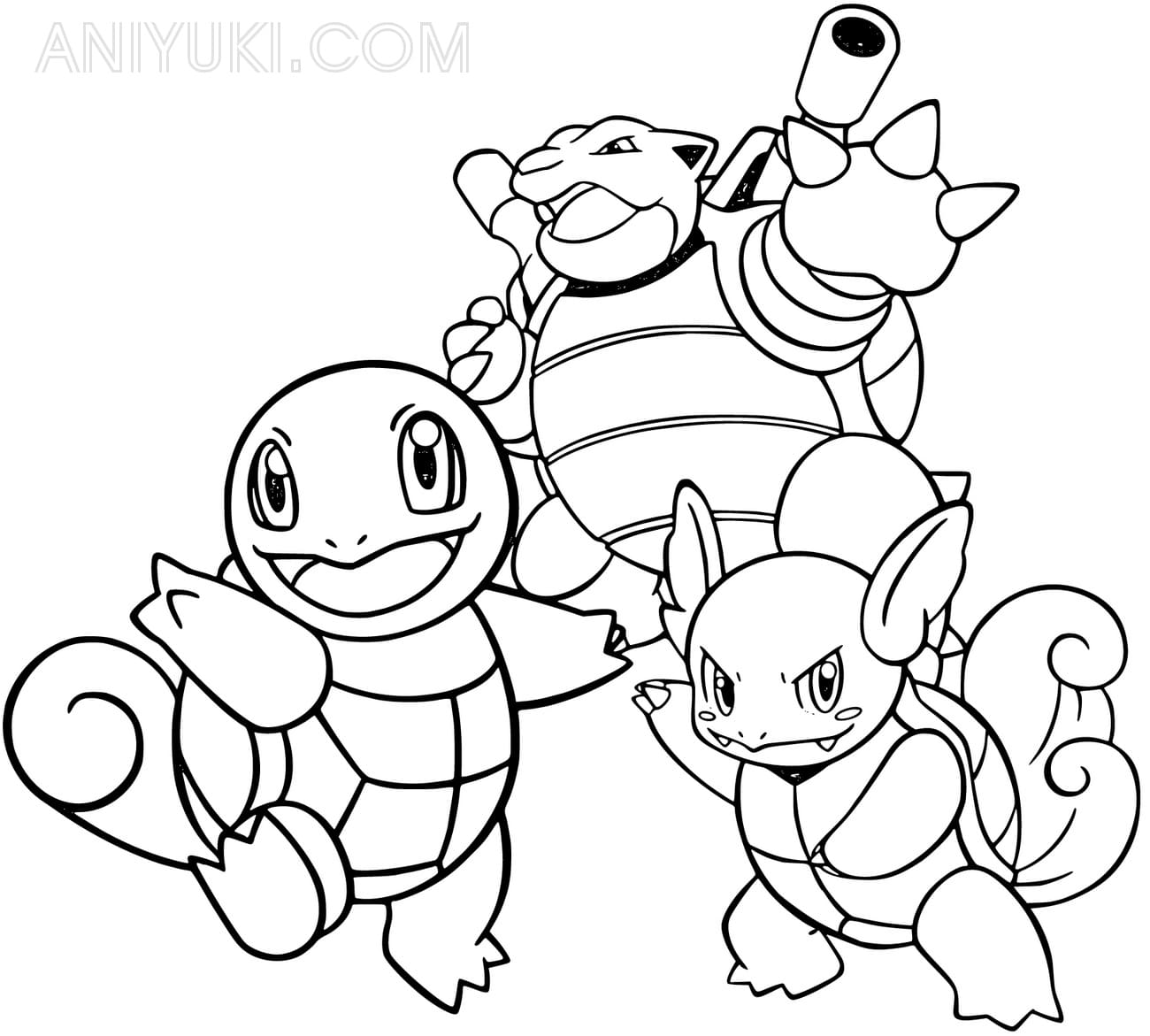Squirtle coloring pages