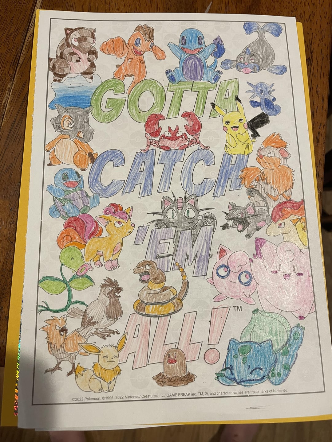 I told my girlfriend who doesnt play pokemon to color this page rpokemon