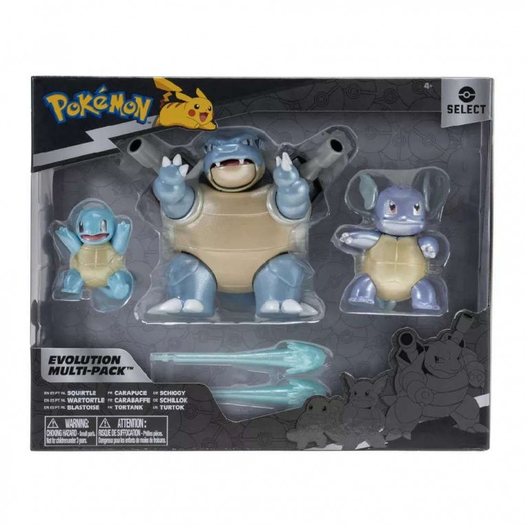 Pokemon evolution battle figures pack squirtle wartortle blastoise pcs jwpkw