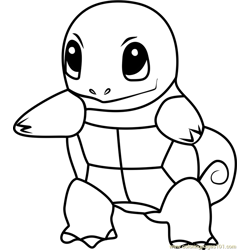 Squirtle coloring pages for kids