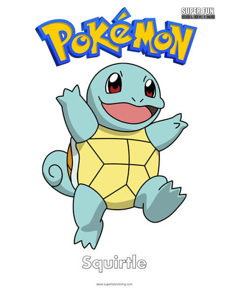 Pokãmon squirtle coloring page