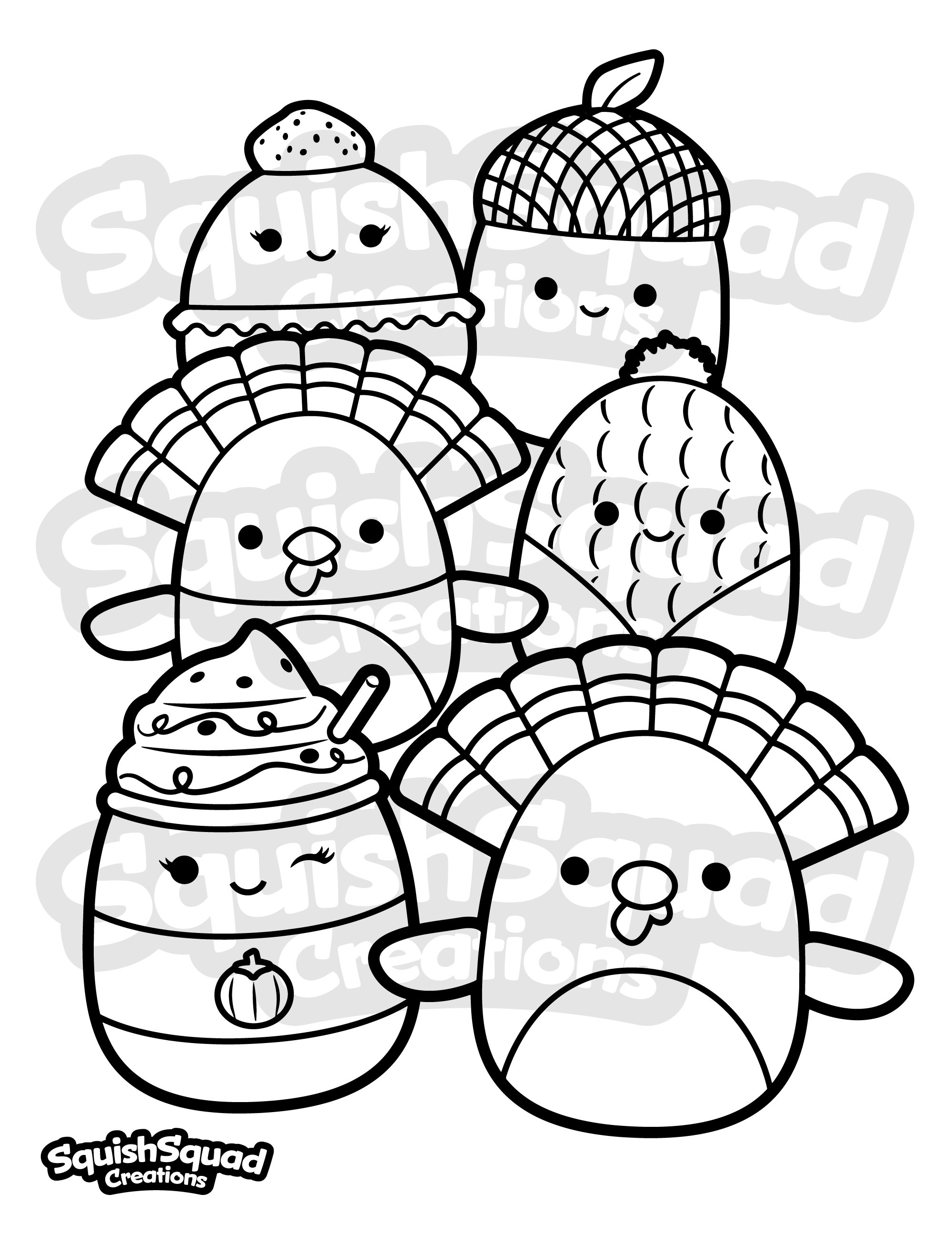 Squishmallow fall squad coloring page printable squishmallow coloring page squishmallow downloadable coloring sheet coloring page