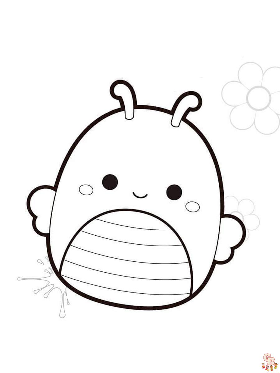 Squishmallows coloring pages for kids free printable sheets