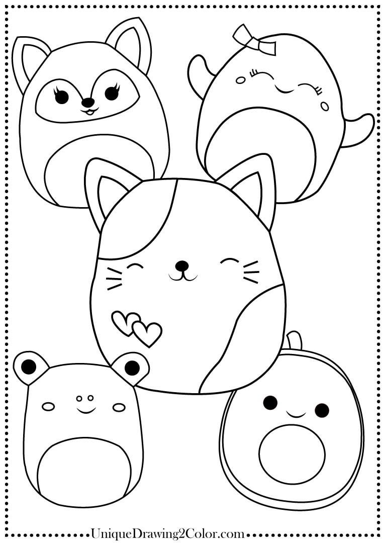 Squishmallow coloring pages