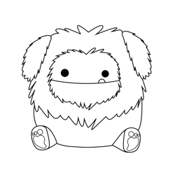 Bigfoot squishmallows coloring page for kids