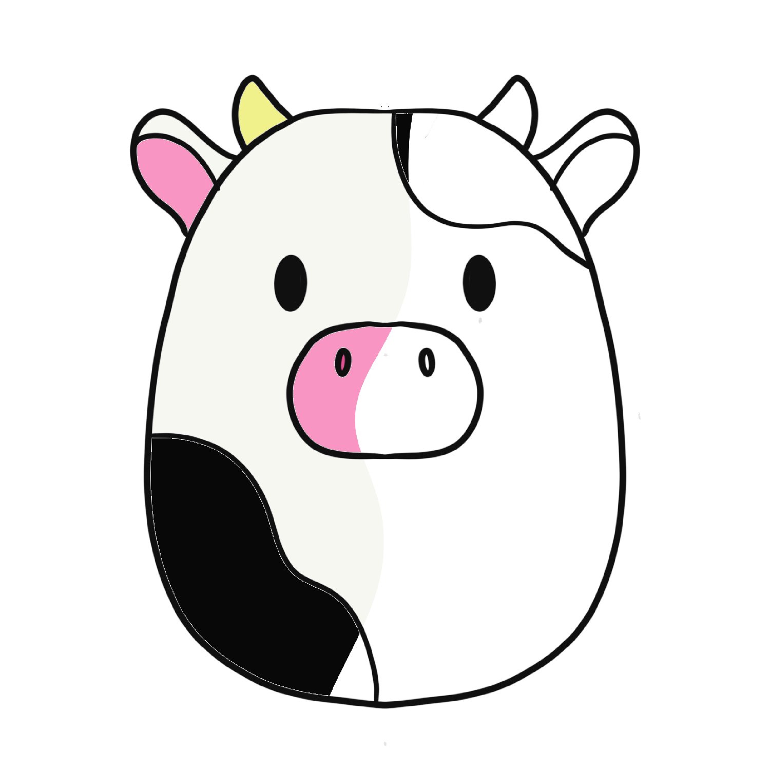 Connor the cow squishmallow free coloring page