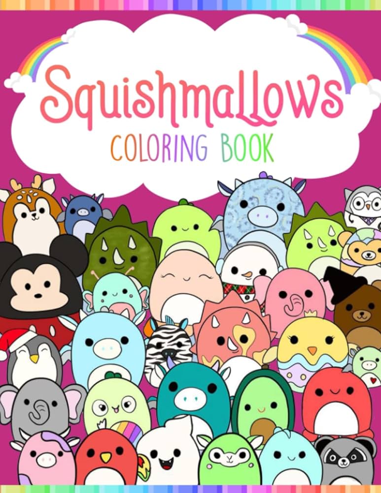 Squishmallows coloring book for kids large giant coloring pages coloring book for kids ages