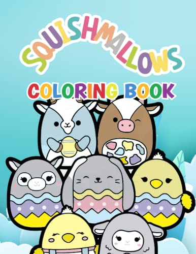 Squishmallows coloring book this book will help color with one sided coloring pages for for all fans great gifts for kids boys girls ages