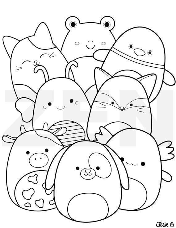 Squishmallow coloring page printable squishmallow coloring