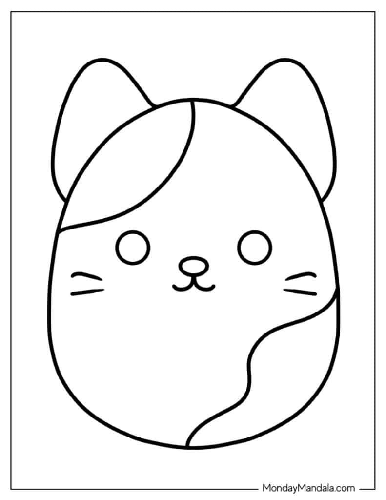 Squishmallow coloring pages free pdf printables