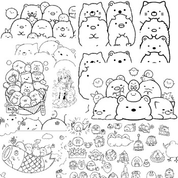 Kawaii mochi coloring pages super cute mochi coloring pages gift for kids