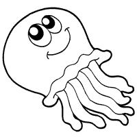 Squishy jellyfish coloring pages