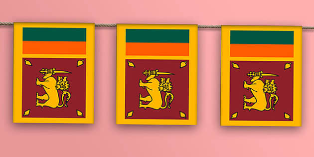Sri lanka flag bunting teacher made
