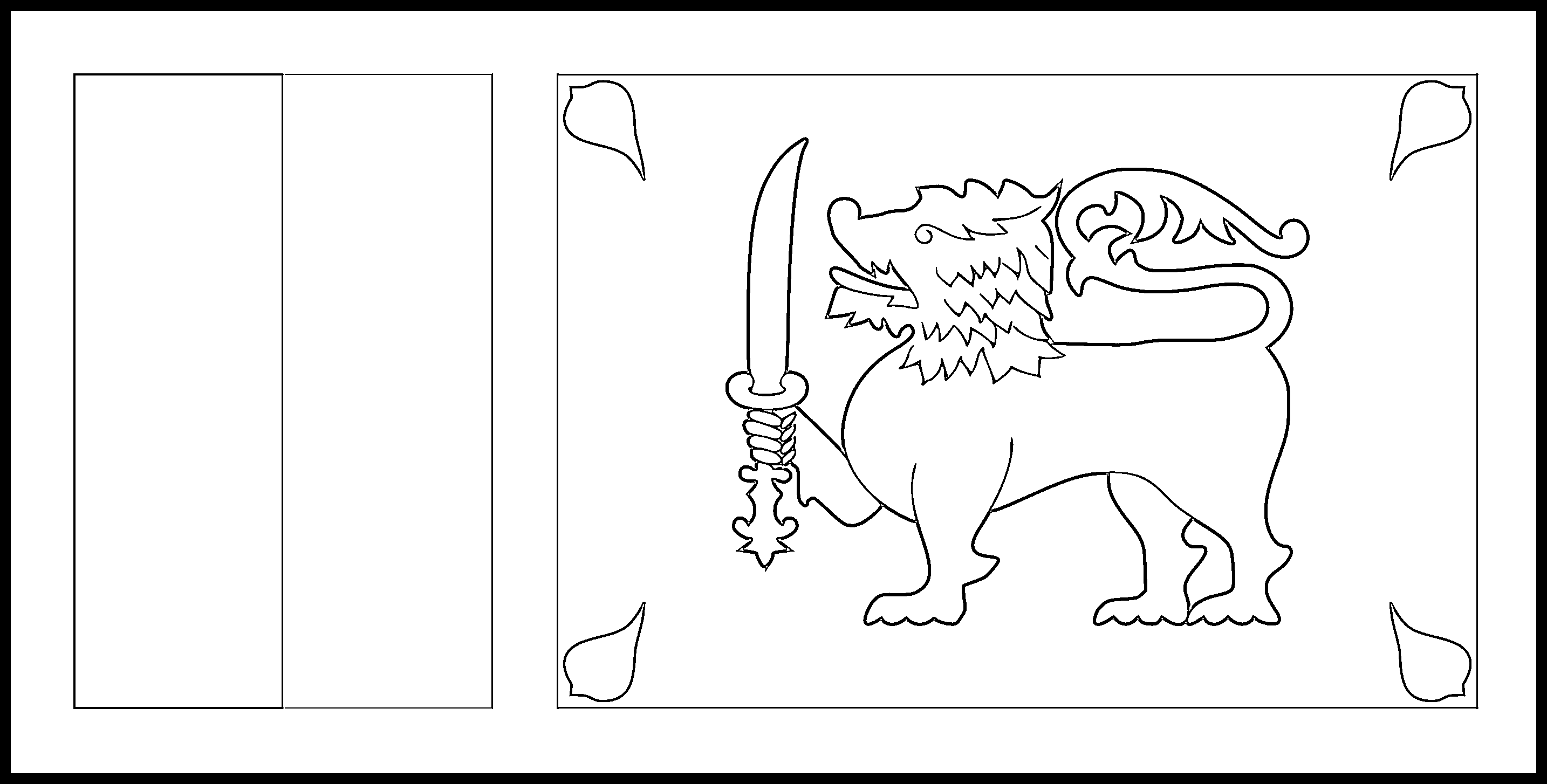 Sri lanka flag colouring page â flags web