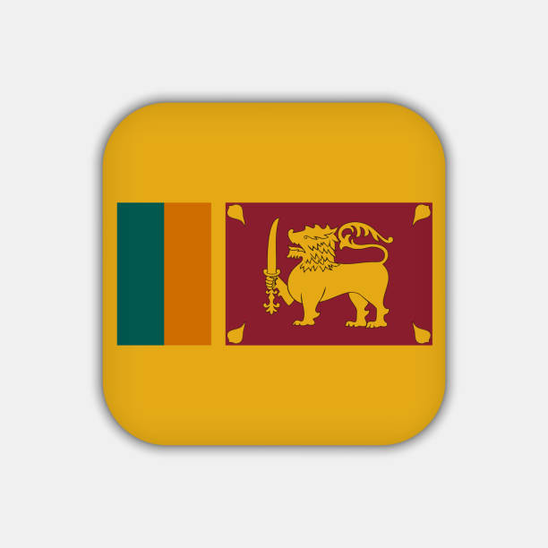 Sri lanka map and flag vector sri lanka map stock illustrations royalty