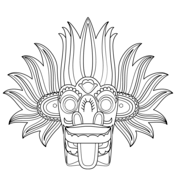 Characters masks coloring pages free coloring pages