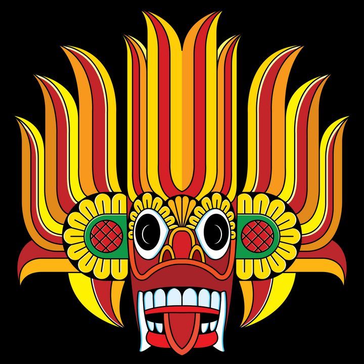 Sri lanka devil dancing mask