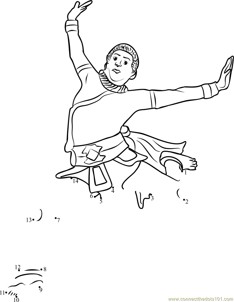Ruhunu dancers wear masks dot to dot printable worksheet