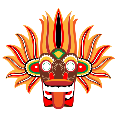 Sri lanka mask template free printable papercraft templates