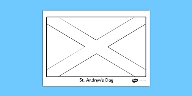 St andrew flag coloring sheet teacher